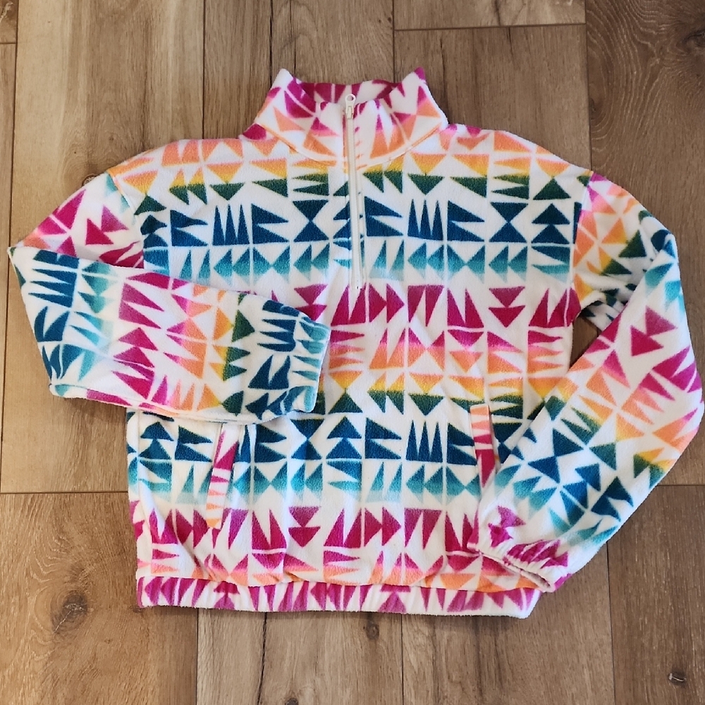 SO Kids Geometric Fleece Quarter Zip